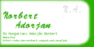 norbert adorjan business card